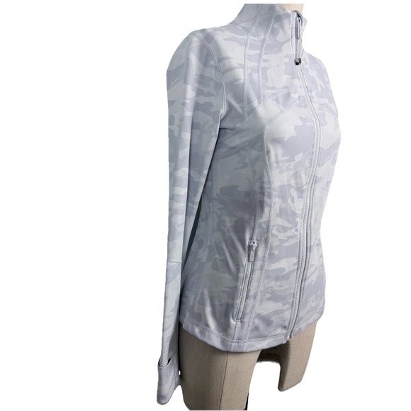 NEW Lululemon Define jacket 8 Gray Camo Luxtreme Stretch Full Zip Fitted Fitness - Picture 3 of 10